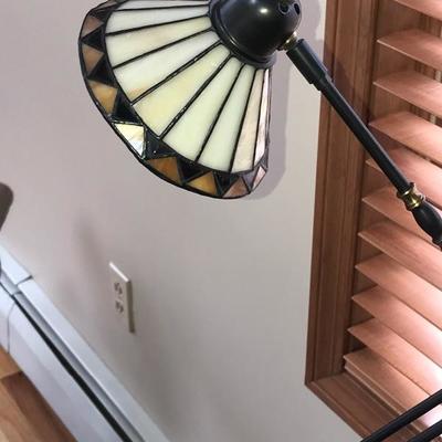 Tall stained glass floor lamp w/ Adjustable arm $85