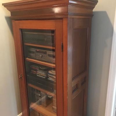 Craftsman Style Solid wood Cabinet w/glass door 
$265
Approx
13