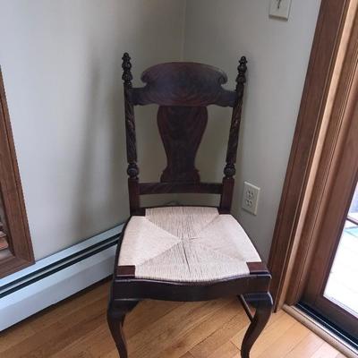 SOLD
Antique Burley Hand Carved Wood/Cained seat Chair
$85