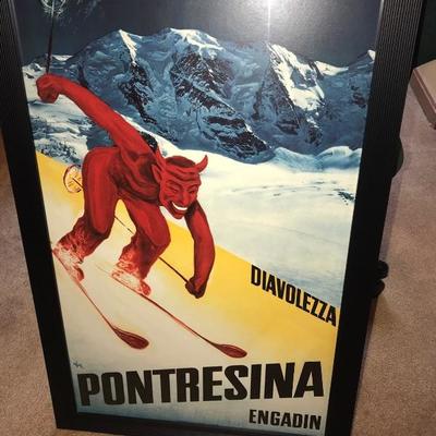 SOLD 
1930 Alex Diggleman poster devil skiing 
$150