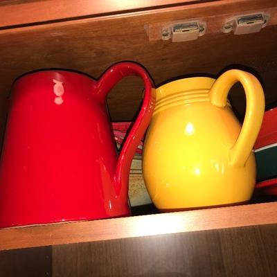 SOLD 
RED Ralph Lauren Pitcher $20
Yellow Pitcher $15 