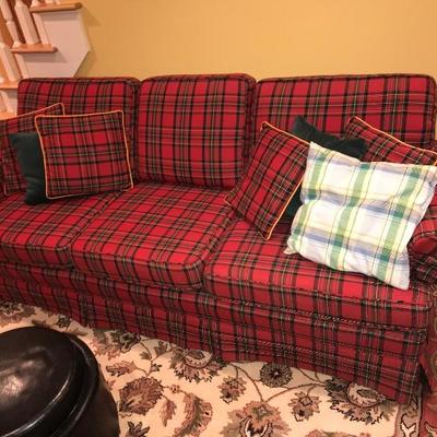 SOLD 
 Classic Plaid Sofa Custom Upholstered Excellent Condition 
$375