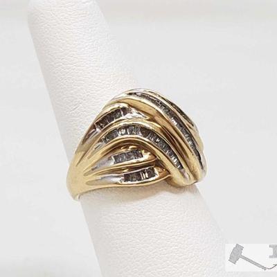 630	

10k Gold Diamond Cocktail Ring, 6.5g
Weighs Approx 6.5g. Ring Size Approx 7.