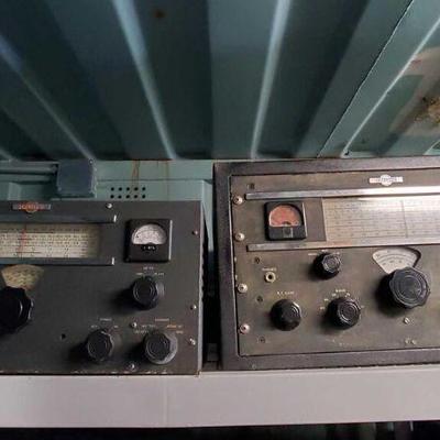 2 Hallicrafters Recievers, Signal Corps Transmitter Turning Unit, Yaesu Monitor Scope and More