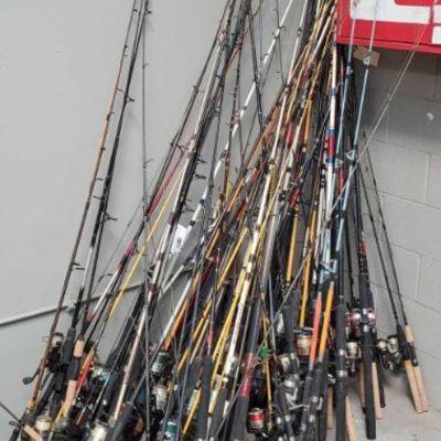 2028	
Approx 75 Fishing Polls With Tackle Box and Drills
Brands Include Berkley, Kevlar, Zebco, Shakespeare, and More !

