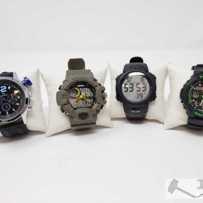 767 - Set of Four Watches
Set of misc sport watches, S-Shock, and more