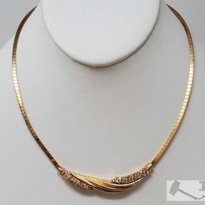 522	

14k Gold Chain With Diamonds, 23.4g
Weighs Approx 23.4g, Comes With Necklace Case