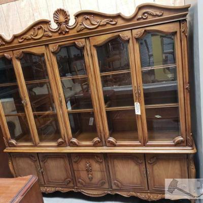 2001	

Wooden Hutch with Glass Doors
Measurements Approx 88