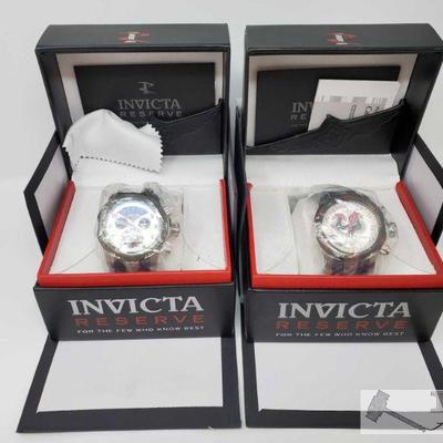 772	

Two Invicta Reserve Watches
New In Box, Still in Plastic.