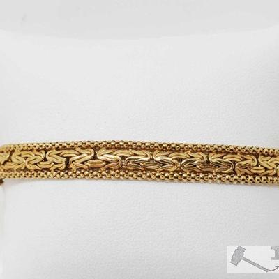 591	

14k Gold Decorative Bracelet, 7.8g
Weighs Approx 7.8g, Measures Approx 8