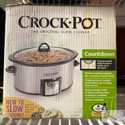 6031	

New in Box Crock Pot
New In Box, One Touch Control, Cooks All Day, and One Pot Cooking.