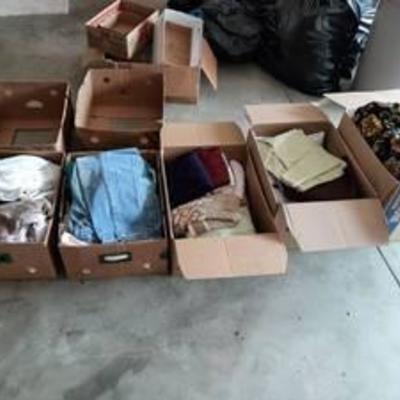5 boxes of clothing - mostly women's