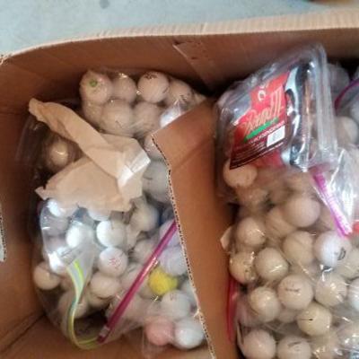 box of golf balls hundreds of them 40 bucks