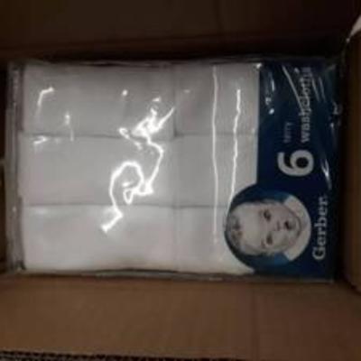 Gerber White Washcloths 6-pack