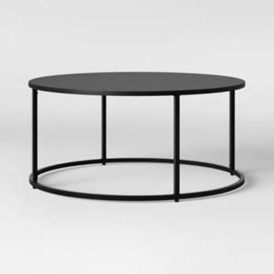 Glasgow Round Metal Coffee Table Black - Project 62