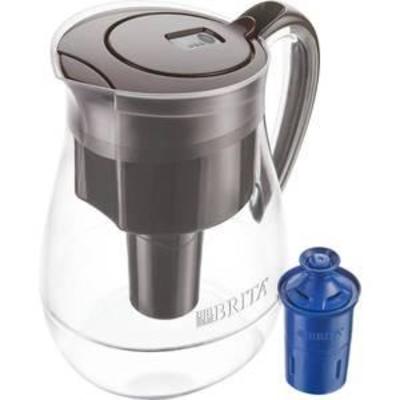 Brita Large 10 Cup BPA Free Water Pitcher with 1 Longlast Filter - Black Coffee
