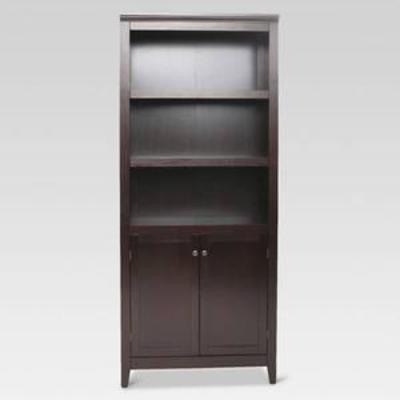 Carson 5 Shelf Bookcase with Doors - Espresso (Brown) - Threshold
