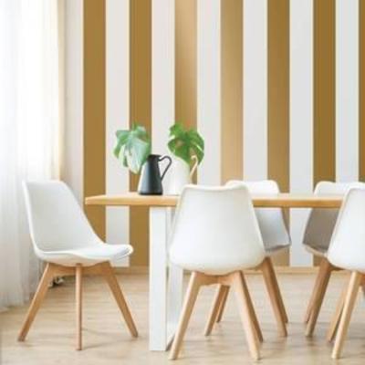 Devine Color Mini Stripe Peel & Stick Wallpaper- Karat 