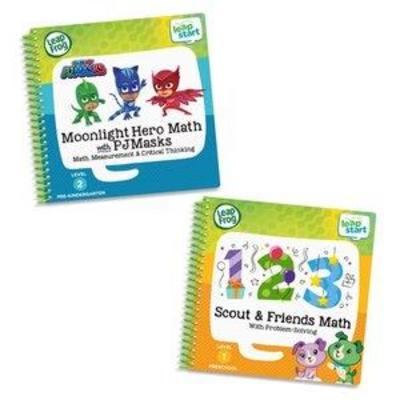 LeapFrog LeapStart 2 Book Combo Pack Moonlight Hero Math with PJ Masks and Scout And Friends