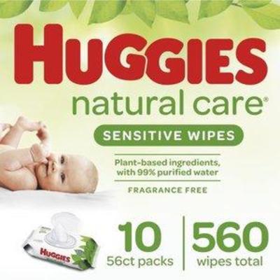 Huggies Natural Care Baby Wipes 10 Packs in Case 
