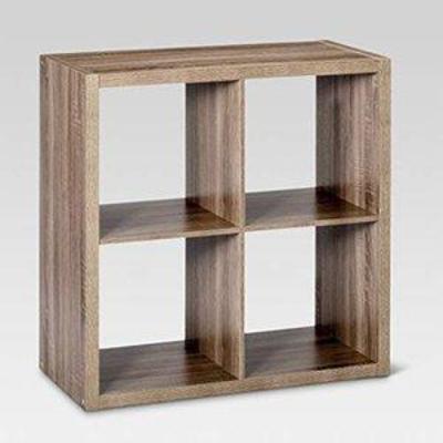4-Cube Organizer Shelf Weathered Gray 13 - Threshold
