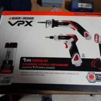 Black & Decker  Lithium-Ion VPX Starter Set with Power Screwdriver, Cut Saw, Flashlight, and VPX Battery with Charger