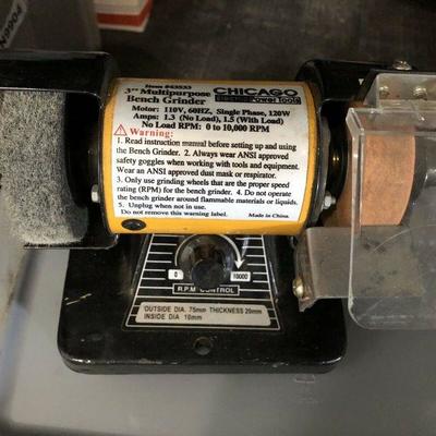 LAN9914: 3" Multipurpose Bench Grinder with Whip Grinder  Local Pickup	 $40 	Pay online by Venmo: @Rafael-Monzon-1, PayPal Email:...
