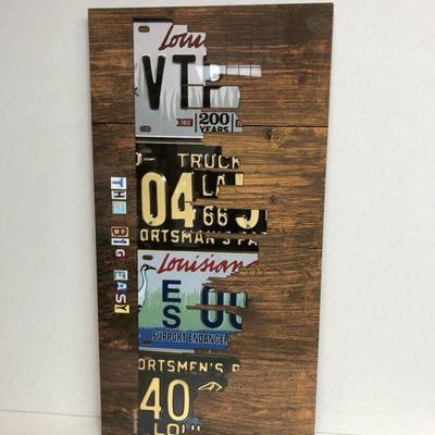 https://www.ebay.com/itm/124154810296	PA053: LA Car License Plates Tin Type Hanging Wall Art 	 $40 
