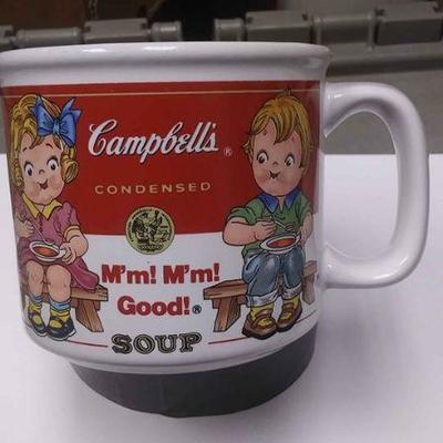 https://www.ebay.com/itm/124173662341	AB0342 VINTAGE CAMPBELL'S SOUP MUG COPY RIGHT 1993 MADE BY WESTWOOD 	$10 

