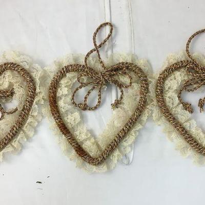 https://www.ebay.com/itm/114209662065	KB0138: 3 Vintage Lace Heart Ornaments	$10 
