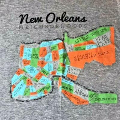 https://www.ebay.com/itm/114212614190	JX006: THIN VINTAGE FEEL GREY NEW ORLEANS NEIGHBORHOODS WOMEN SIZE SMALL	 $20.00 
