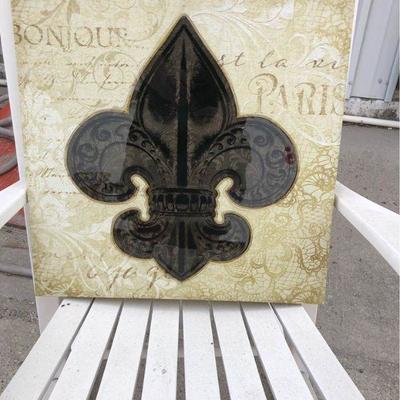 https://www.ebay.com/itm/114188018544	PA042: Fleur De Lis Mix Media Wall Art 	 $5 
