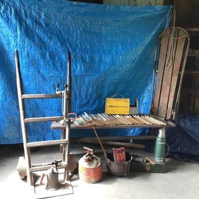 Vintage Feed Cart, Hardware, & More