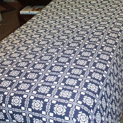Lot 377: Blue and White Coverlet Woven in North Carolina  $65