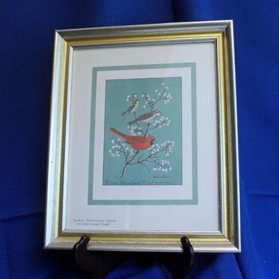 Lot 348: Double signed and Framed Ann Worsham Richardson Print 4 x 6 framed to 9 1/2 x 11 1/2   $30