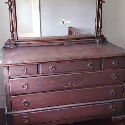 Antique Chest of Drawers with Mirror #2