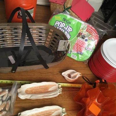 Red Picnic Set with Kate Spade Basket/Handbag