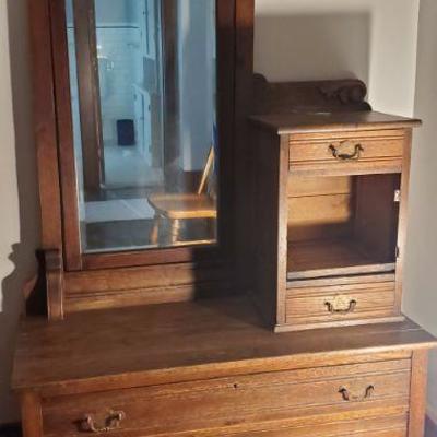 Antique Chest of Drawers with Mirror #1