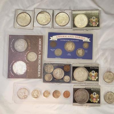 U S Silver Dollars and Coin sets 