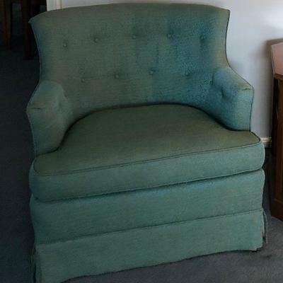 BU1005: Greenish Blue Occacional Chair #2  Local Pickup 3rd Party Shipping	 $75 
