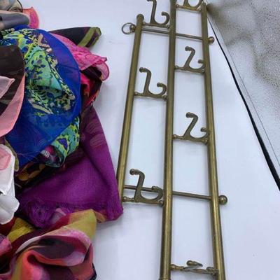 Brass Rack and a Ton of Scarves