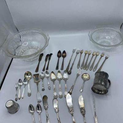 Glass Bowls and Silverplate