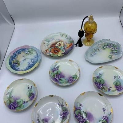 Rosenthal Plates and Perfume Bottle