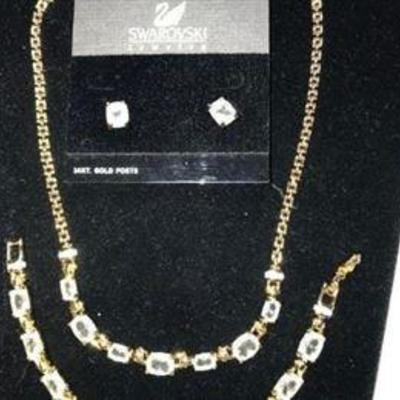 #J5 Swarovski bracelet ,necklace and earring set $125 