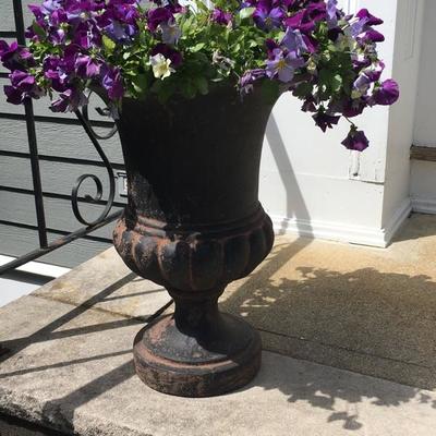 Two clay flower pots, 21" tall.  $120 pair
