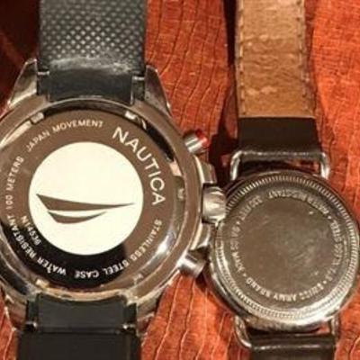 D # 7 $ 95 Nautica & Swiss Army brand watches 