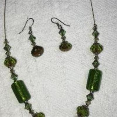 J # 28 Green Murano Ring -size 6 Glass beaded lot $45. 