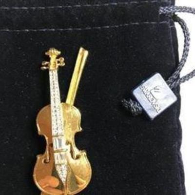 J# 45 Swarovski violin pin $20 