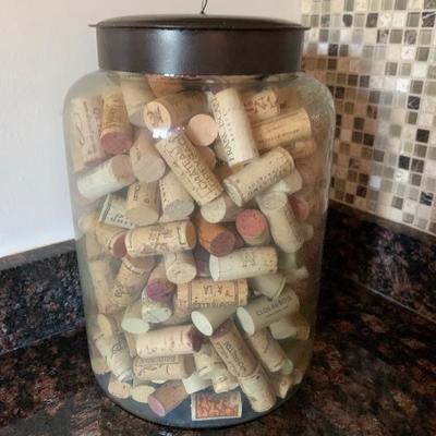 $45. Lg jar of wine corks 