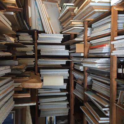 Hundreds of canvases 
